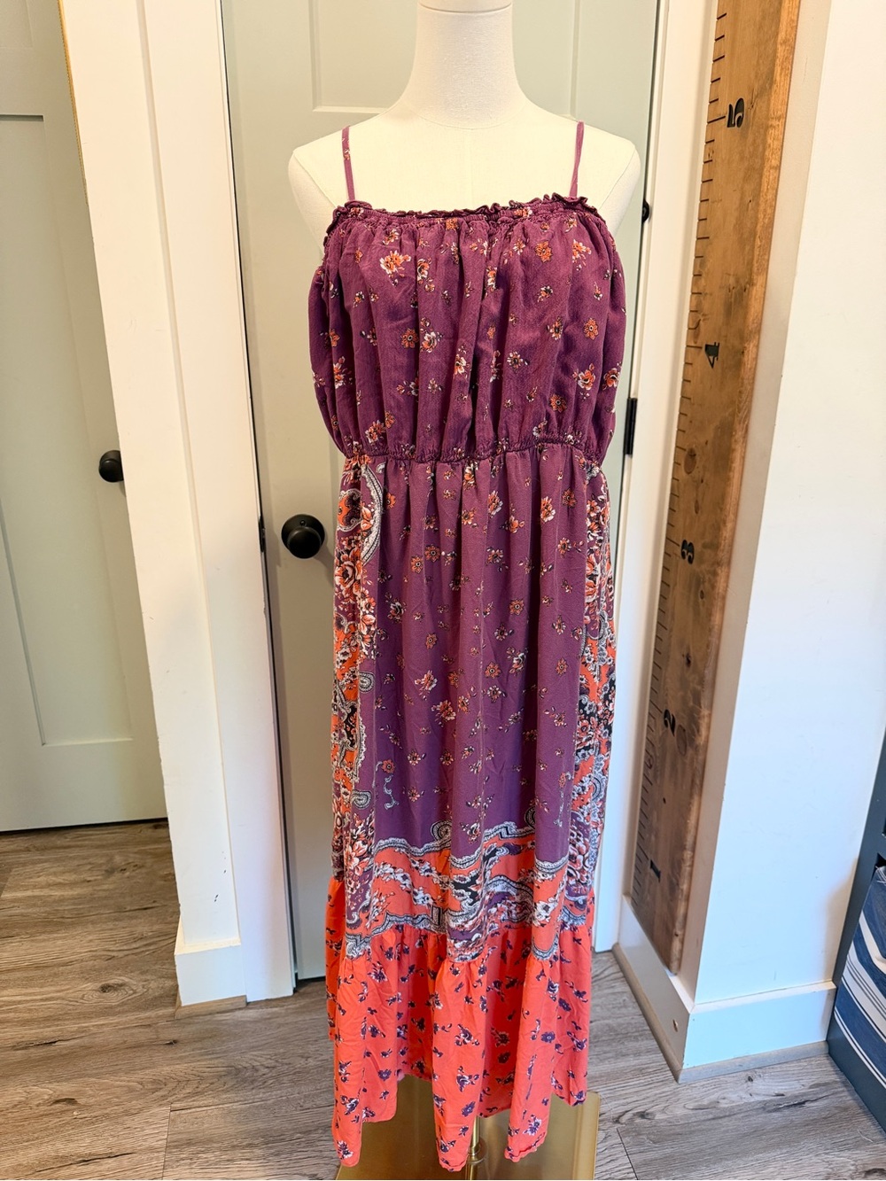Anthropologie Boho Maxi Dress Floral Romantic Summer 1X